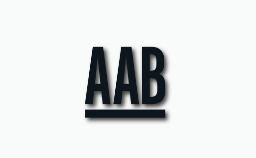 AAB logo with drop shadow
